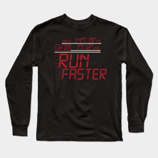 Running sport  typography. Athletics. Long Sleeve T-Shirt